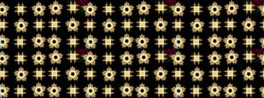 Raster illüstrasyonu. Bokeh siyah, sarı, kahverengiler ve kar taneleriyle dekoratif Noel arkaplanı.