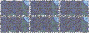 Davetiye, kart ve parmak izi için basit kadınsı bir model. Kusursuz. Raster illüstrasyonu. Mavi arka planda kelebek. Rastgele mavi kelebekler şirin desenler.