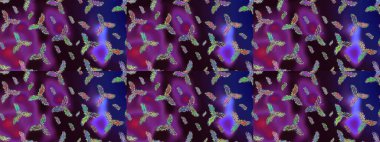 Renkli elementlerle Raster ilginç desen