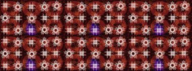 Kar tanelerinin soyut arkaplanlı Noel arkaplanı. Kahverengi, kırmızı ve nötr kar taneleri. Noel için tatil tasarımı, yeni yıl moda baskıları. Güzel tasarım. Raster illüstrasyonu.