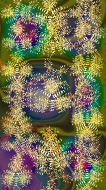 Renkli elementlerle Raster ilginç desen.