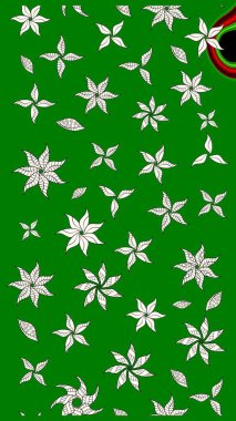 Yeşil renkli çiçekler. Elle boyanmış suluboya resim çizimi çiçekler ve bitkiler.