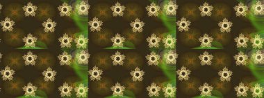 Raster Noel soyut renkli arka plan ve tatlı kar tanesi. Farklı kar taneleri toplayıcısı, yeşil, kahverengi ve gri renklerde kış elementleri..