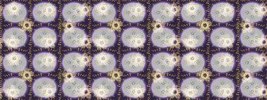 Kar tanelerinin soyut arkaplanlı Noel şablonu. Raster illüstrasyonu. Gri, mor ve nötr renkler. Noel ve Yeni Yıl moda baskıları için tatil tasarımı.