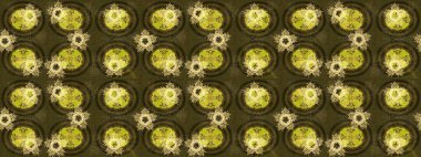 Klasik çiçek tasarımı elementleri. Kahverengi kıvırcık çiçekler kahverengi renklerde şekillenir. Raster illüstrasyonu.