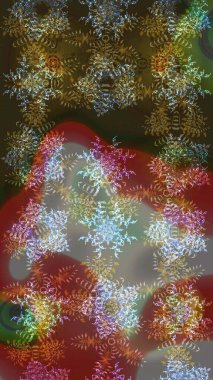 Soyut mandala veya kaprisli kar tanesi içini kaplamak sanat çizmek. Renkli arka plan üzerinde izole sevimli kar taneleri. Raster illüstrasyon.