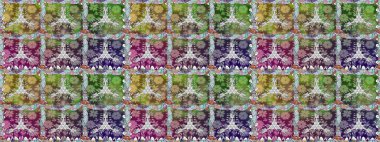 Çiçeksiz desenli arka plan, darbeler, sıçramalar, yaz çiçekleri. Raster illüstrasyonu. Tarafsız renklerde çiçekler.