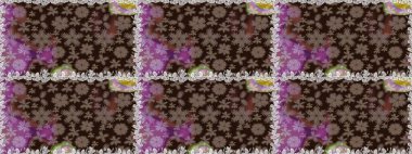 Moda baskısı. Dekorasyon ve tasarım için güzel bir desen. Çiçeğin suluboya çizimlerinin mükemmel deseni. Ton halinde. Suluboya desensiz çiçek buketi.