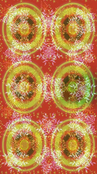 Kar taneleri turuncu, sarı ve kahverengi renklerde. Renkli arka planda güzel kar taneleri. Raster illüstrasyonu..