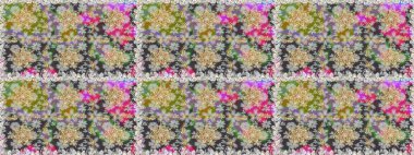 Paisleys zarif çiçek desenli dikdörtgen arka plan duvar kâğıdı illüstrasyonlu klasik stil, modern 3D çizgili sanat altın ve gri desenli çiçek yaprakları ve süslemeleri..