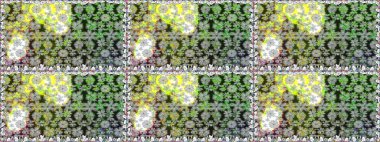 Fantezi kumaş deseni. Raster çizimde sorunsuz çiçek desenli. Düz çiçek öğeleri tasarım. Bahar Tema Dikişsiz desen arka plan rengi.