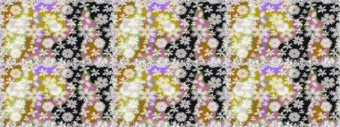 Raster düz çiçekleri pürüzsüz desen. Hediye ambalaj kağıdı, tebrik kartları, posterler ve pankart tasarımı. Tarafsız renklerde çiçekler.