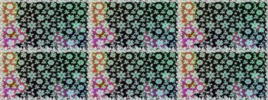 Kumaş, duvar kağıdı ve kağıt üzerine baskı yapmak için gelişen arka plan. Sevimli, pürüzsüz desenli, küçük çiçekli, klasik tarzda. Raster illüstrasyonu. Moda arka planında parlak buketler.