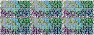 Gri renkli çiçekler. Renkli Bahar Temalı Kusursuz Arkaplan. Düz Çiçek Elementleri Tasarımı. Raster illüstrasyonunda kusursuz çiçek deseni.