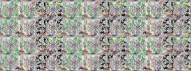 Renkli Yaz Temalı Kusursuz Arkaplan. Yazdır. Güzel kumaş deseni. Düz Çiçek Elementleri Tasarımı. Güzel, pürüzsüz bir desen. Raster çiçekli arka plan.