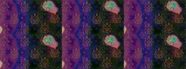 Küçük çiçekli yay deseni çiz. Suluboya tarzında mor renklerde. Raster illüstrasyonu.