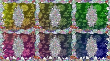 Raster illüstrasyonu. Ultraviyole kumaş deseni. Kusursuz desen. Organik motif arkaplanı.