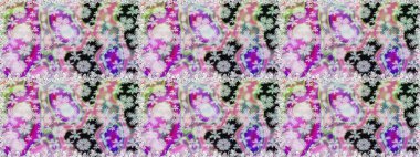 Raster illüstrasyonu. Tarafsız renklerde Asya tekstil tarzında. Kusursuz çiçek deseni.