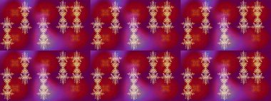 Kumaş veya Duvar Kağıdı Tasarımı. Raster illüstrasyonu. Tekstil için Lacy Fashion Print. Folk Style. Stilize Çiçekler. Lace Snowflakes 'in etnik kökü. Mandalas Dekoratif Doku Arkaplanı.