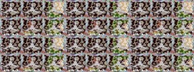 Kumaş, tekstil, duvar kağıdı baskısı için. Kusursuz bir geçmişi var. Eski usul. Raster illüstrasyonu. Raster. Tomurcukları çiçekli sevimli çiçek deseni..