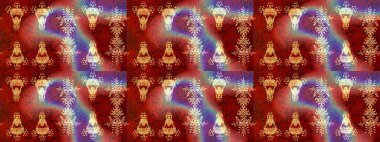 Kar taneleri deseni. Kar tanesi süsleme deseni. Raster illüstrasyonu. Renkli arka planda izole edilmiş kar tanelerinin düz tasarımı. Kar taneleri arkaplanı.