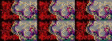 Renkli elementlerle Raster ilginç desen