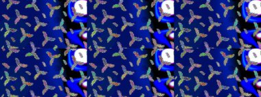 Raster resim. Kış sembolü. Renkli arka plan üzerinde izole suluboya kar taneleri. Kış.