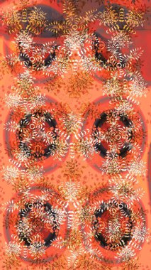 Renkli elementlerle Raster ilginç desen.