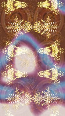 Raster illüstrasyon kar taneleri. Güzel dekorasyon. Kahverengi ve nötr renklerde suluboya kar taneleri. Kışın sembolü.