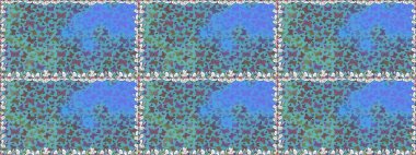 Kumaş, tekstil, baskı ve davetiye için arka plan. Mavi ve kahverengi renkli resimler. Suluboya soyut parlak desenli kelebek kanatları, retro renkler.