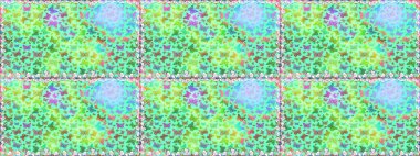 Renkli sevimli kelebek. Kusursuz bir arka plan. Yüzey dokuları, duvar kağıtları, web sayfası geçmişi, tekstil için mükemmel. Raster illüstrasyonu. Mavi ve yeşil renkli resimler.