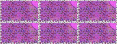 Web sayfası geçmişleri, duvar kağıtları, tekstil ve yüzey dokuları için mükemmel. Şirin Raster çizimi. Kelebekler mor ve mor renklerde pürüzsüz desenler.