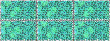 Elin kusursuz deseni suluboya desenli siluet kelebekleri. Raster illüstrasyonu. Klasik tarzda hem de. Mavi ve yeşil renkli illüstrasyon.