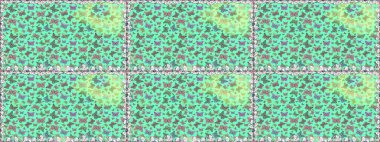 Raster. Kıyafetler, erkekler, kızlar ve duvar kağıtları için soyut, pürüzsüz desen. Kelebekli Raster. Mavi ve yeşil renkli illüstrasyon.