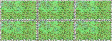 Güzel bir kumaş tasarımı. Yeşil ve nötr renklerde resim. Dekoratif el çizimi kelebekler. Raster illüstrasyonu.