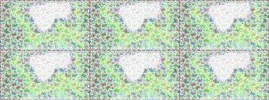 Tekstil, kumaş, baskı ve davetiye geçmişi. Kelebeklerle kusursuz desen. Raster. Tarafsız ve yeşil renklerde gösterim.