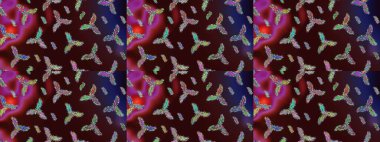 Güzel dekorasyon. Kışın sembolü. İllüstrasyon kar tanesi. Kahverengi, mor ve mavi renklerde izole suluboya kar taneleri.