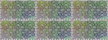 Raster illüstrasyonu. Çiçeksiz desenli arka plan, darbeler, sıçramalar, yaz çiçekleri. Gri renkli çiçekler.