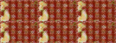 Raster Güzel kumaş deseni. Raster suluboya deseni, narin çiçekler, kahverengi çiçekler, tebrik kartı şablonu..