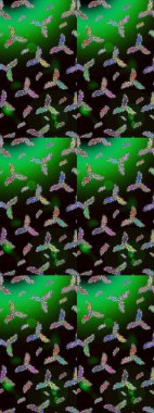 Renkli arka planda güzel kar taneleri. Düz dizayn. Raster illüstrasyonu. Kar Tanesi simgesi, izole.