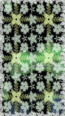 Siyah renkli çiçekler. Düz Çiçek Elementleri Tasarımı. Raster illüstrasyonunda kusursuz çiçek deseni. Renkli Bahar Teması Kusursuz Arkaplan.