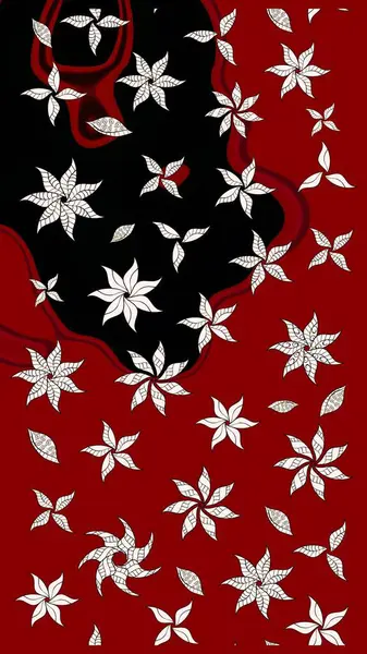 Küçük çiçekli basit bir çiçek çizimi. Moda baskısı, albüm, ambalaj kağıdı ve duvar kağıdı için zarif dekoratif süslemeler. Kırmızı renkte sevimli çiçekler. Raster illüstrasyonu.