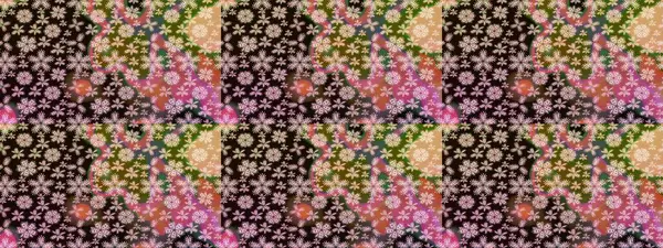 Raster illüstrasyonu. Küçük çiçekli şirin bir desen. Çiçek ve yapraklı çiçek deseni.