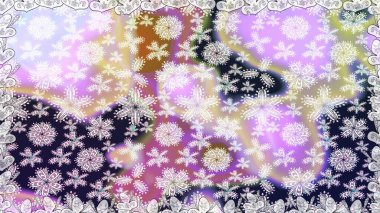 Şirin çiçek elementleri. Renkli Bahar Temalı Kusursuz Arkaplan. Raster illüstrasyonu. Düz Çiçek Elementleri Tasarımı. Kusursuz desenli. Moda desenli..