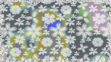 Gri renkli gri papatya deseni. Gri renklerde. Raster illüstrasyonu.