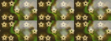 Raster illüstrasyonu. Renkli arka planda izole tatlı kar taneleri. Soyut mandala ya da tuhaf kar tanesi çizgisi sanat tasarımı.