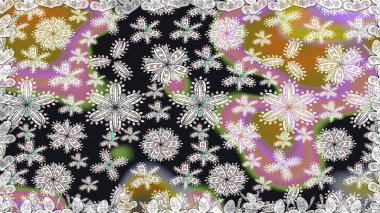 Küçük çiçekteki sevimli çiçek deseni. Raster illüstrasyonu. Güzel kumaş deseni. Güzel karalama çiçekleri olan kusursuz çiçek deseni..