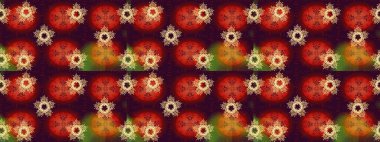 Raster illüstrasyonu. Kar taneli kırmızı, turuncu ve kahverengi renkler. Raster Noel soyut renkli arkaplan ve tatlı kar tanesi.