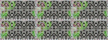 Yazdır. Düz Çiçek Elementleri Tasarımı. Raster çiçekli arka plan. Güzel kumaş deseni. Güzel, pürüzsüz bir desen. Renkli Yaz Temalı Kusursuz Arkaplan.