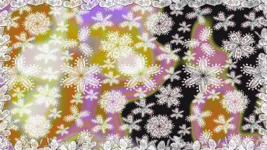 Çiçeksiz desenli arka plan. Tarafsız renklerde çiçekler. Tişört baskısı için çiçek boyama rasteriName.